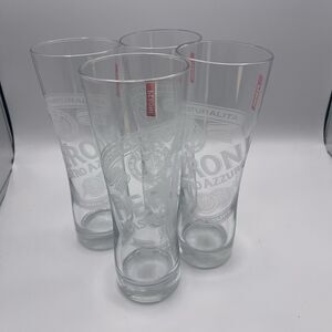 Peroni Nastro Azzurro Beer Glasses Set of 4 Different Glasses